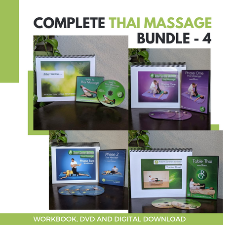Complete Thai Massage Bundle - 4 Workbooks, 9 DVDs, and Digital Downloads