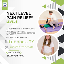 Next Level Pain Relief Level 1 Lubbock, TX August 6-7th of 2026